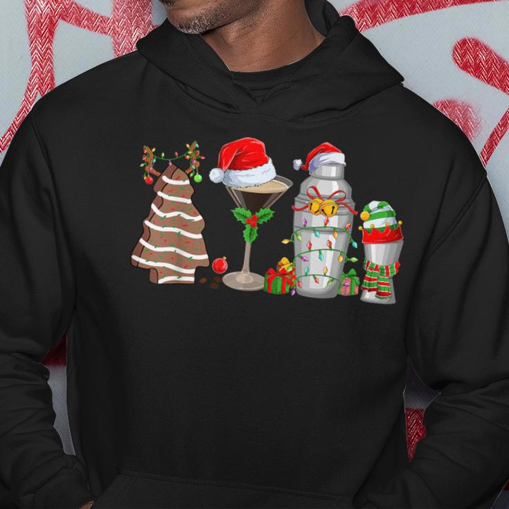 Christmas Cocktail Espresso Martini Drinking Party Bartender Hoodie Unique Gifts