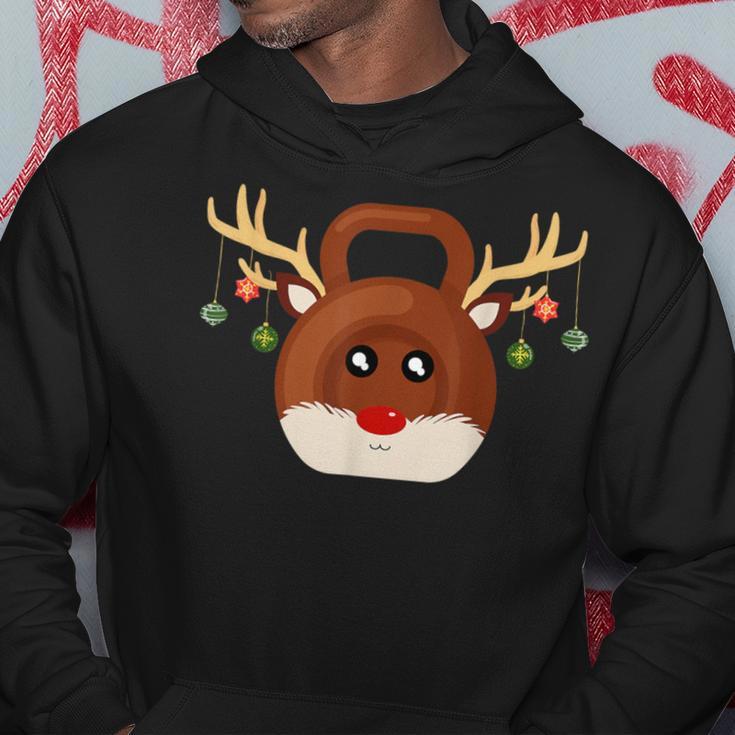 Christmas Gym Workout Reindeer Kettlebell Xmas For Gym Lover Hoodie Unique Gifts