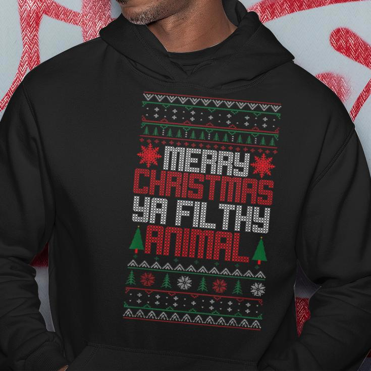 Christmas Merry Xmas Ya Filthy Animal Meme Lol Ugly Xmas Hoodie Personalized Gifts
