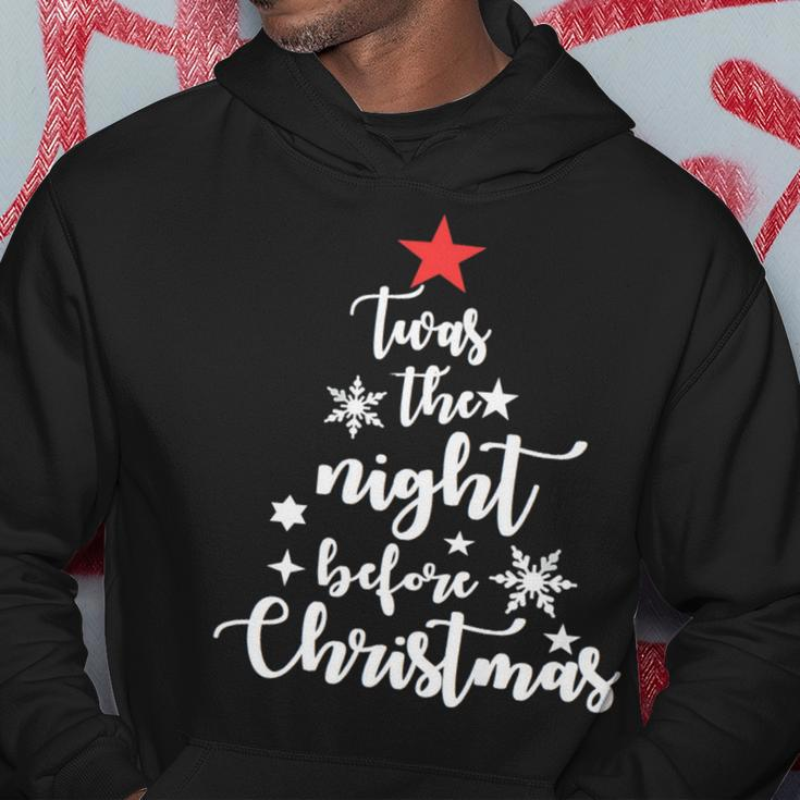 Christmas Twas The Night Before Tree Word Cloud Hoodie Unique Gifts