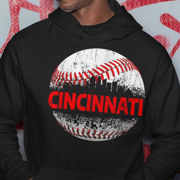 Cincinnati Souvenir Baseball City Downtown I Love Cincinnati Hoodie Unique Gifts