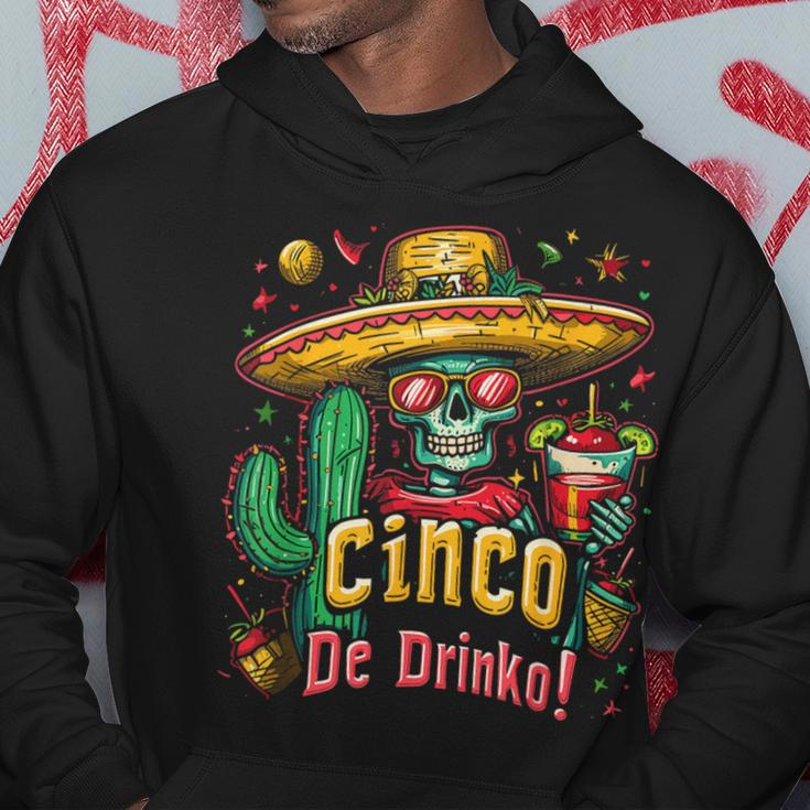 Cinco De Drinko Mexican Skull Fiesta 5 De Mayo Drinking Hoodie Personalized Gifts