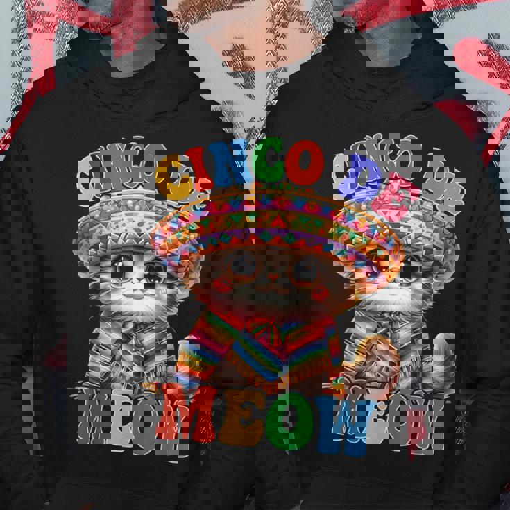 Cinco De Meow Cute Cat With Sombrero Cinco De Mayo Hoodie Unique Gifts