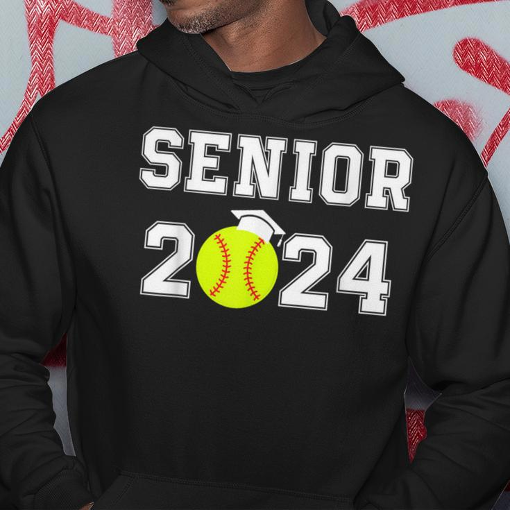 Class Of 2024 Softball Player Senior 2024 High School Grad Hoodie Funny Gifts
