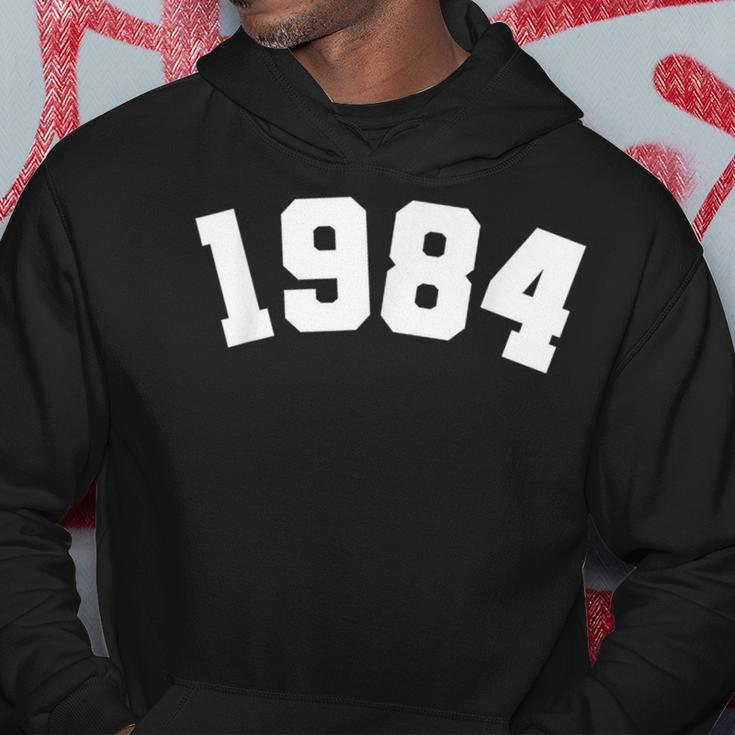 Classic 1984 Varsity Vintage College Style 40Th Birthday Hoodie Funny Gifts
