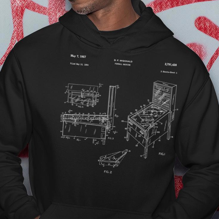 Classic Retro Pinball Pinball Patent Hoodie Lustige Geschenke