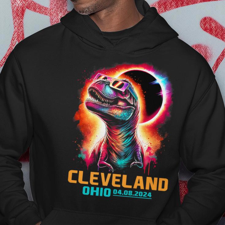 Cleveland Ohio Total Solar Eclipse 2024Rex Dinosaur Hoodie Unique Gifts