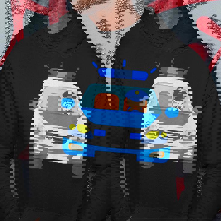 Coche De Policía Con Policía Coche Policíaehículo Niños Niños Sudadera Regalos divertidos