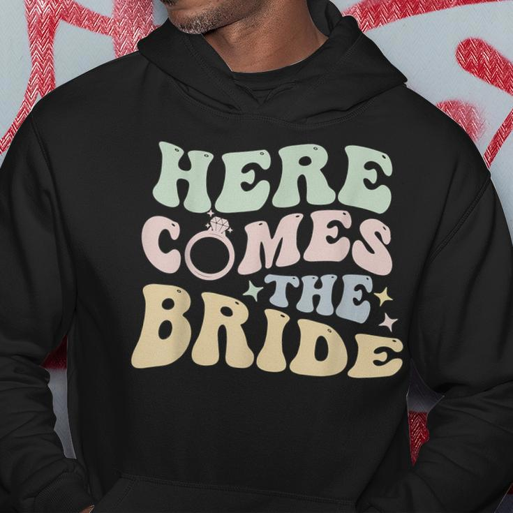 Here Comes The Bride Bachelorette Party Bride Trendy Wedding Hoodie Unique Gifts
