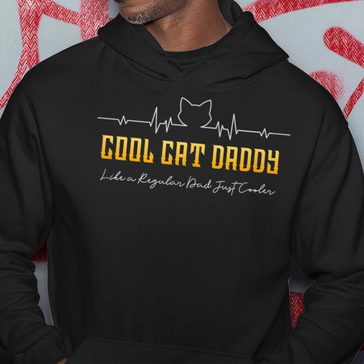 Cool Cat Daddy Heartbeat Cat Lovers Cat Daddy Hoodie Unique Gifts