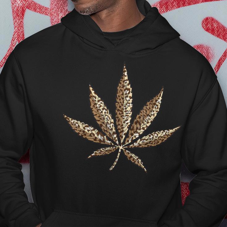 Cool Leopard Print Marijuana Leaf Animal Skin Hoodie Unique Gifts