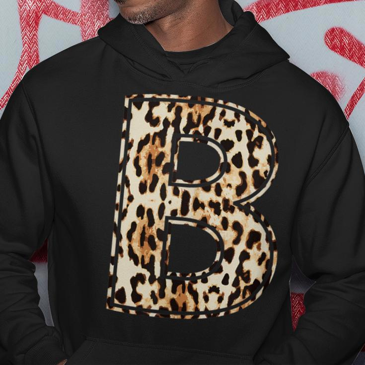 Cool Letter B Initial Name Leopard Cheetah Print Hoodie Unique Gifts