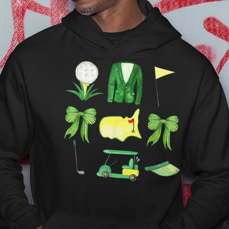 Coquette Bow Masters Golf Tournament Graphic Golfing Golfer Hoodie Unique Gifts