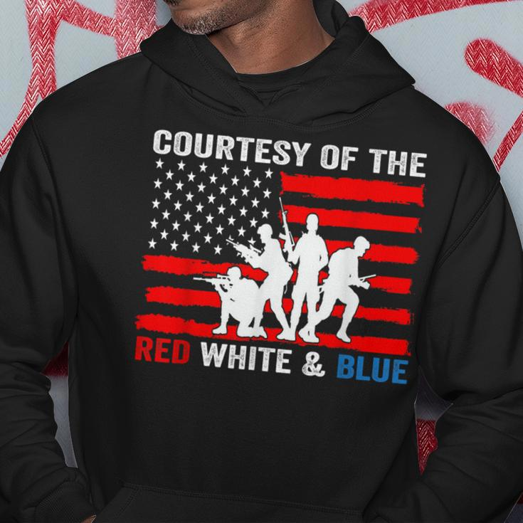 Courtesy Of The Red White And Blue Patriotic Us Flag Hoodie Funny Gifts