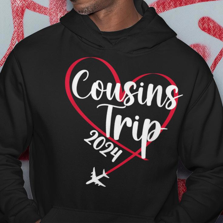 Cousins Trip 2024 Heart Vacation Travel Cousins Weekend Hoodie Funny Gifts