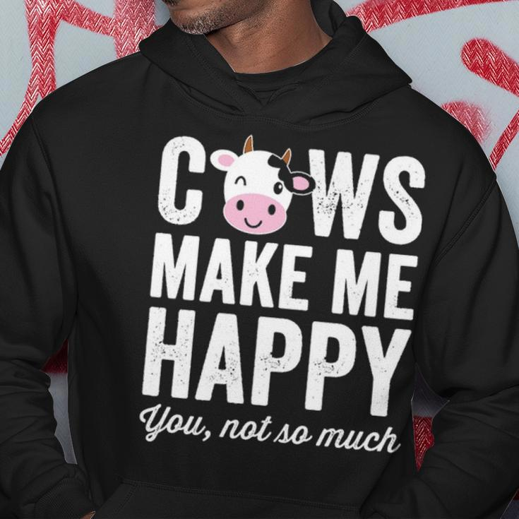 Cows Make Me Happy You Not So Much Farmer Cows Hoodie Unique Gifts