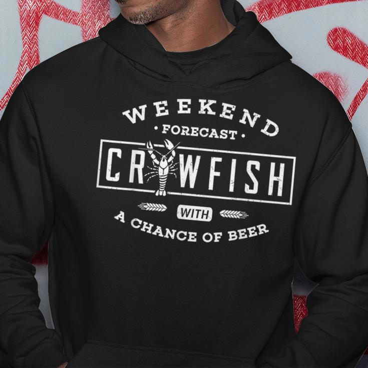 Crawfish Boil Weekend Forecast Cajun Beer Party Men Hoodie Unique Gifts