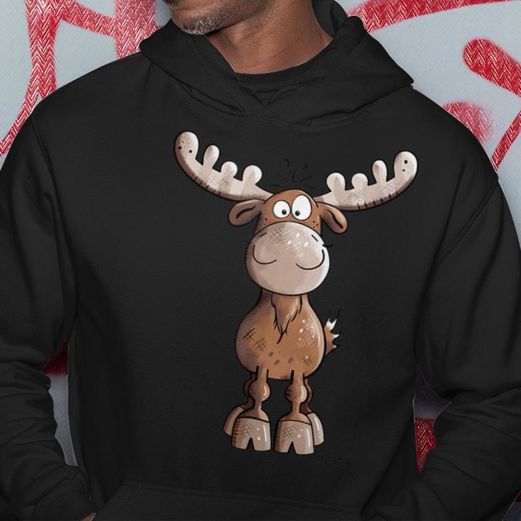 Crazy Elk I Deer Reindeer Fun Hunting Christmas Animal Motif Hoodie Lustige Geschenke