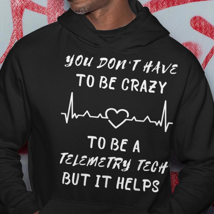 Crazy Telemetry Technician Heartbeat Ekg Puls Analyzing Data Hoodie Unique Gifts