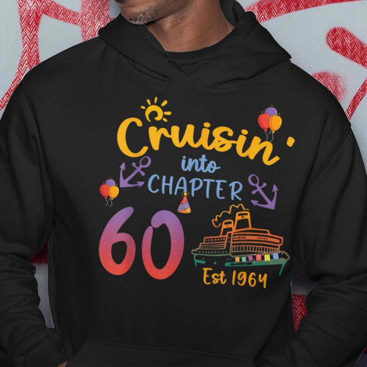 Cruisin' Into 60 Est 1964 60Th Birthday Cruise Cruising Hoodie Unique Gifts