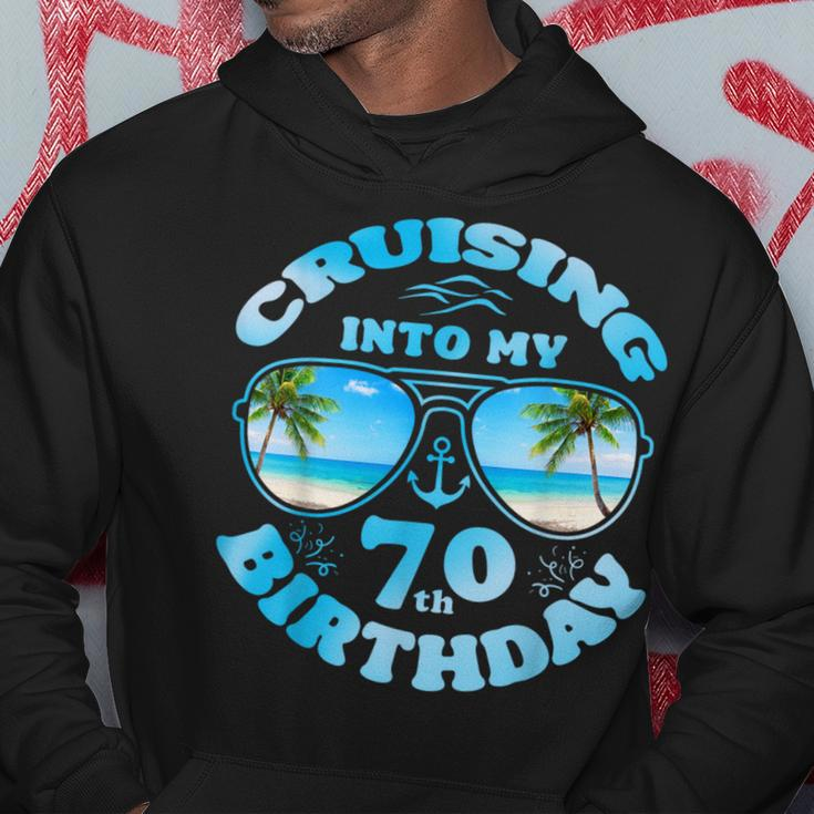 Cruising Into My 70Th Birthday-70Th Birthday Cruise 2024 Hoodie Unique Gifts
