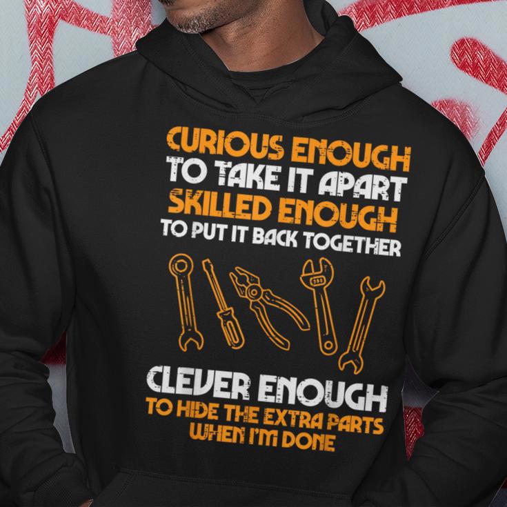 Curious Enough To Take It Apart Car Auto Garage Mechanic Men Hoodie Unique Gifts