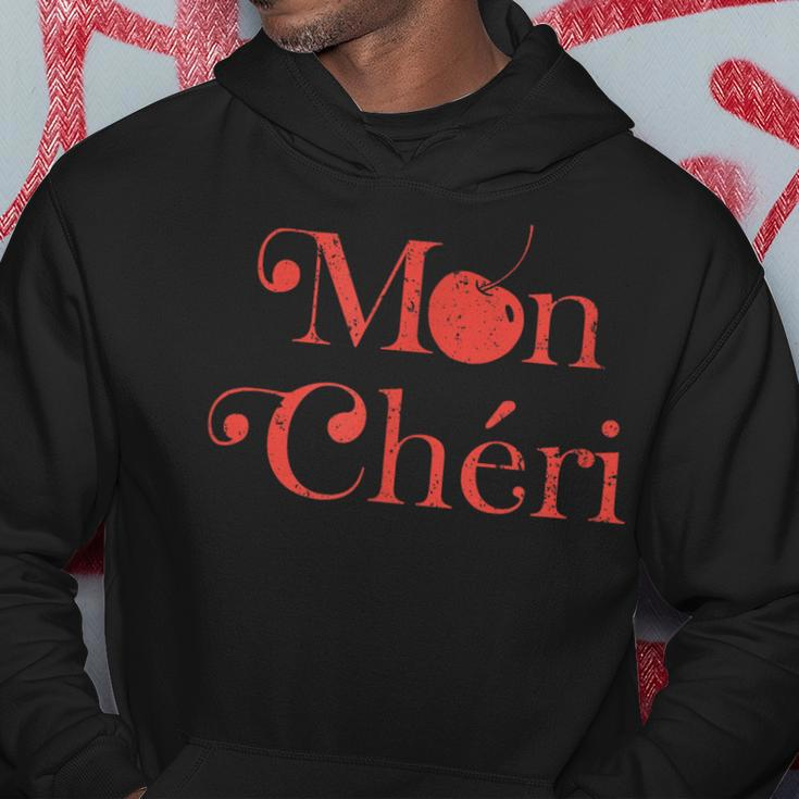Cute Cherry Mon Cheri France Slogan Travel Hoodie Lustige Geschenke
