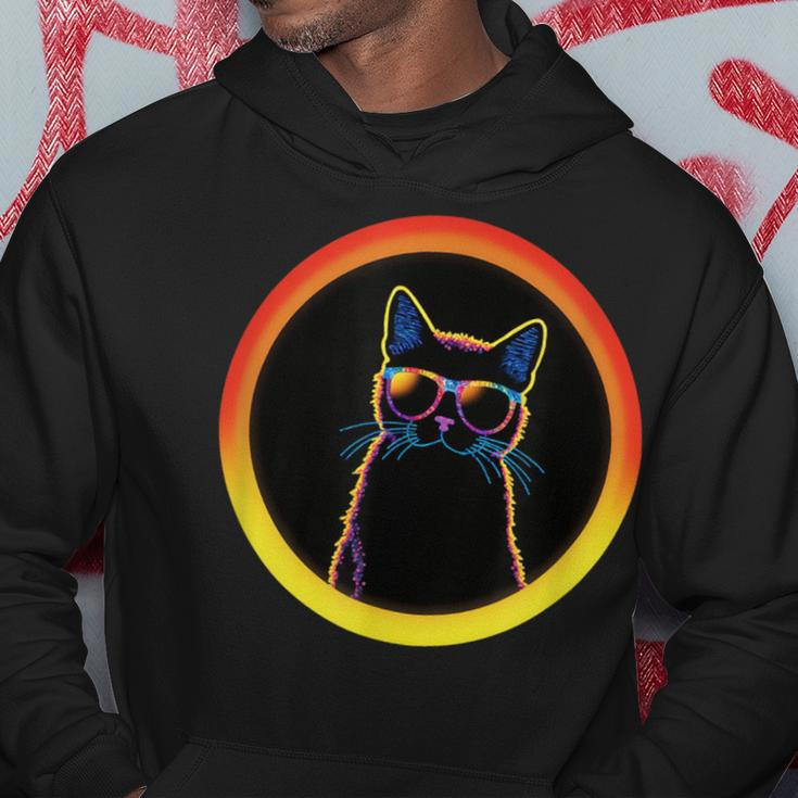 Cute And Cat Wearing Eclipse Glasses Hoodie Unique Gifts