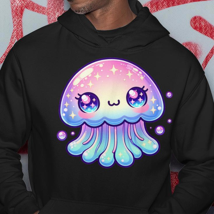 Cute Kawaii Jellyfish Anime Fun Blue Pink Sea Critter Hoodie Funny Gifts