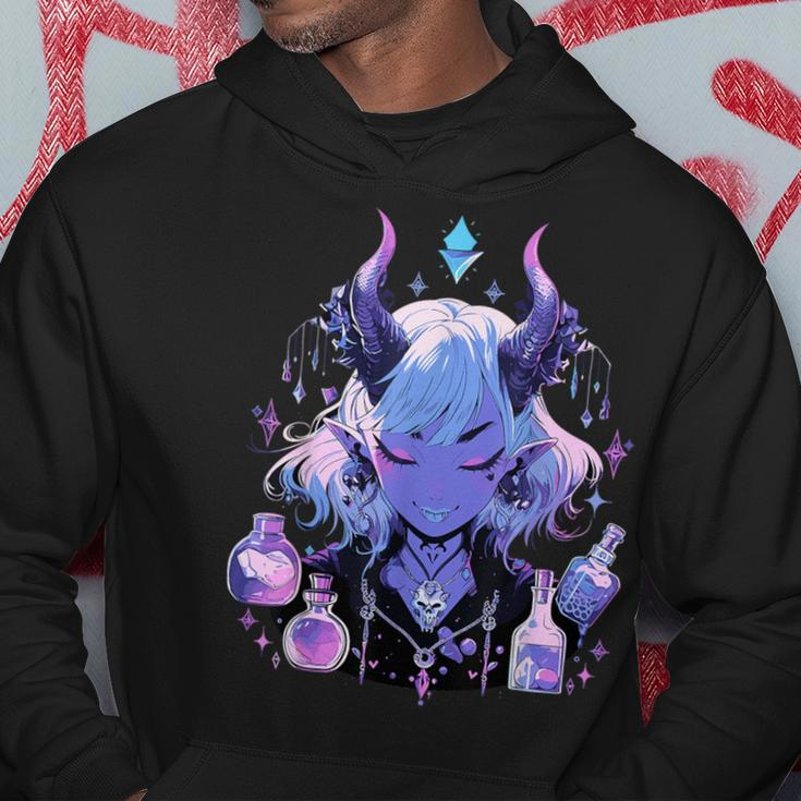 Cute Kawaii Witchy Demonic Lady Crystal Alchemy Pastel Goth Hoodie Funny Gifts