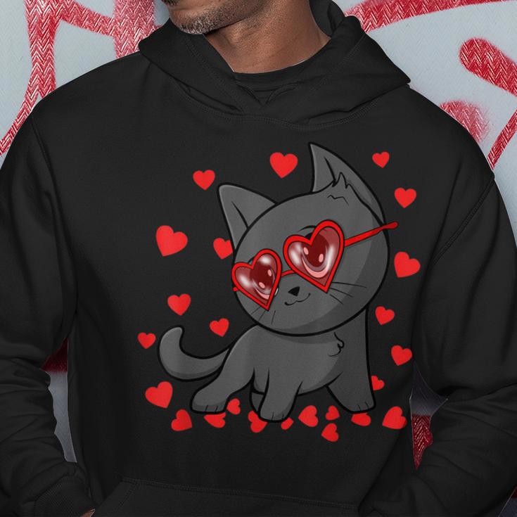 Cute Kitten Vday For Kitty Lovers Cat Valentines Day Hoodie Unique Gifts