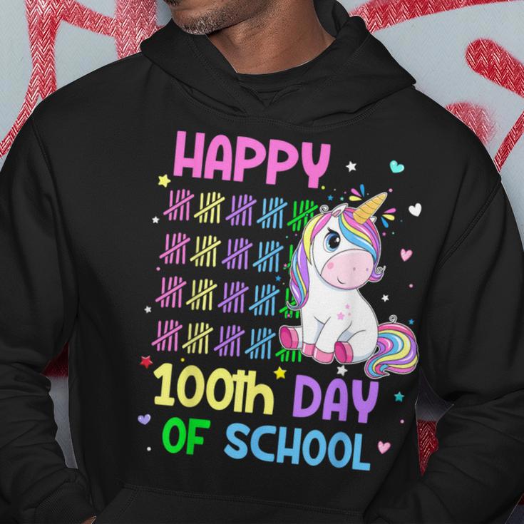 Cute Unicorn Happy 100Th Day Of School Unicorn Girls Teacher Hoodie Unique Gifts