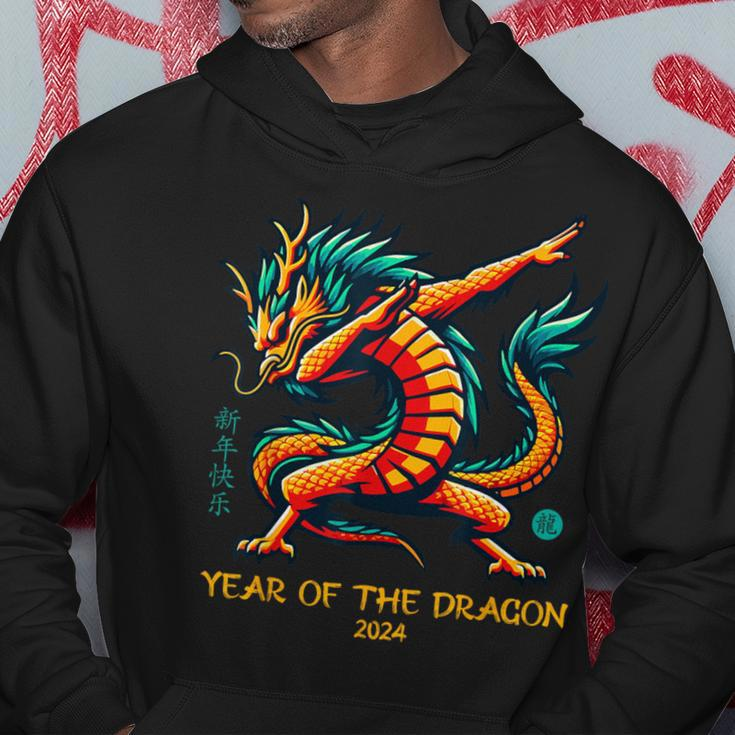 Dabbing Dragon Chinese New Year Of The Dragon 2024 Hoodie Personalized Gifts