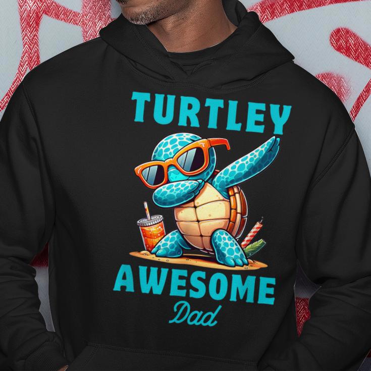 Dabbing Schildkröte Ozean Tierliebhaber Papaatertag Kapuzenpullover Lustige Geschenke