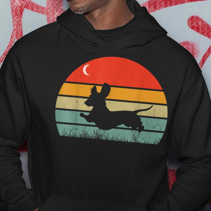 Dachshund Wiener Dog Sunset Retro Vintage Dog Lovers Hoodie Unique Gifts