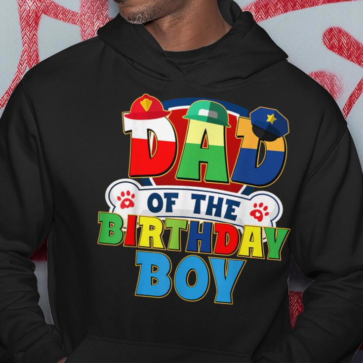 Dad Of The Birthday Boy Dog Paw Family Matching Hoodie Personalized Gifts