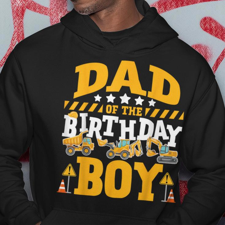 Dad Of The Birthday Boy Excavator Construction Truck Hoodie Unique Gifts