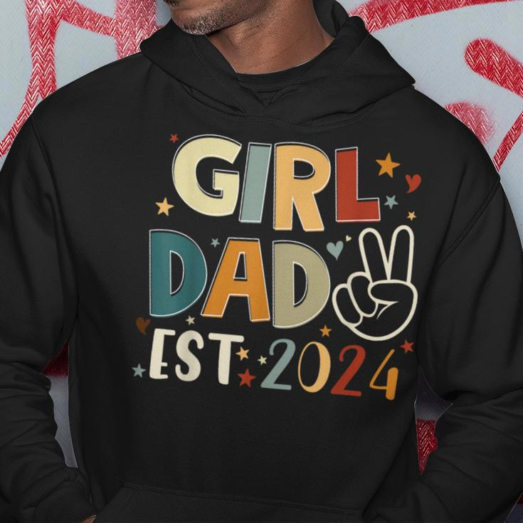 Dad Est 2024 Father And Daughter Happy Father's Day Hoodie Funny Gifts