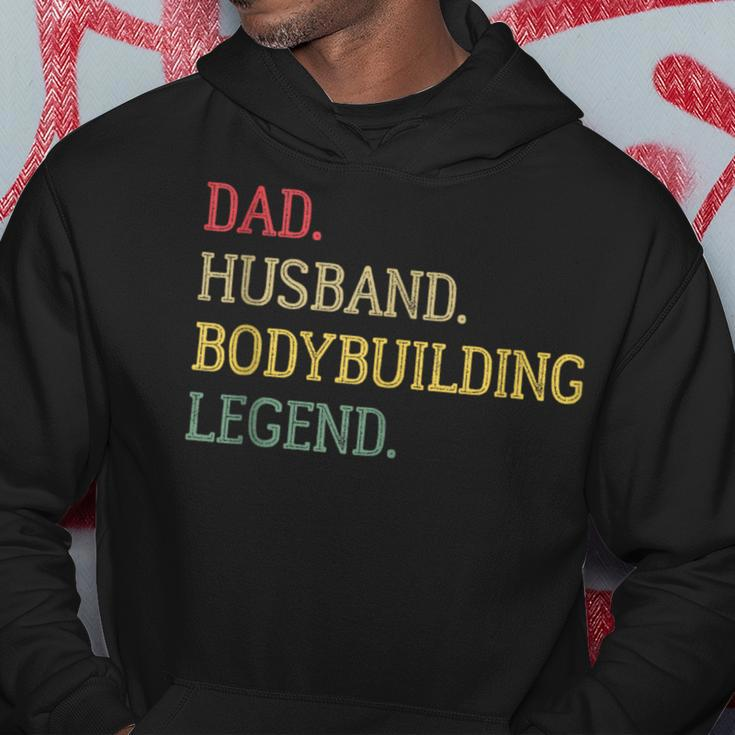Dad Husband Bodybuilding Legend Vintage Bodybuilding Dad Hoodie Unique Gifts