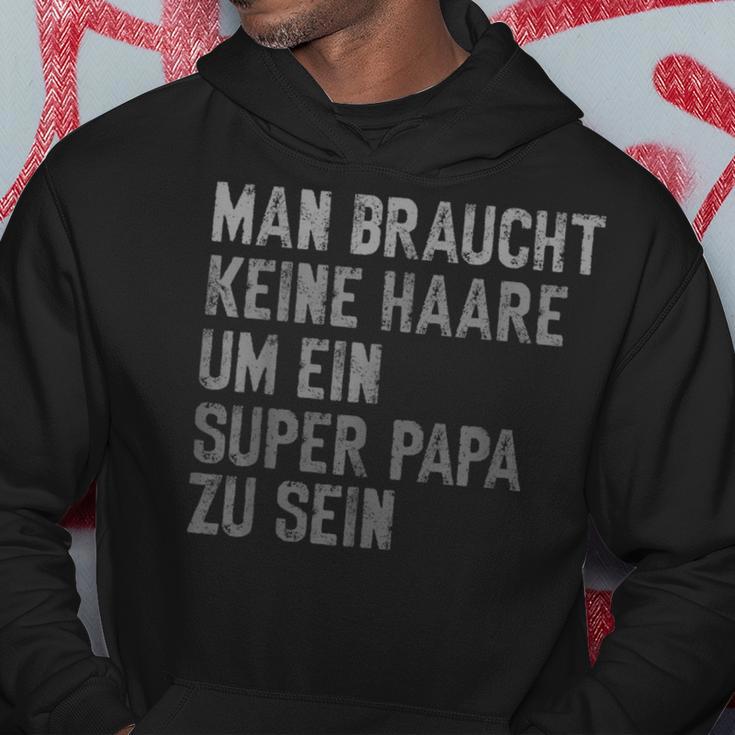 With Dad Keine Haare Um Ein Super Papa Zu Seinatertag Kapuzenpullover Lustige Geschenke