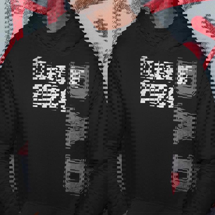 Dad Senior 2024 Proud Dad Of A Class Of 2024 Graduate Father Hoodie Funny Gifts