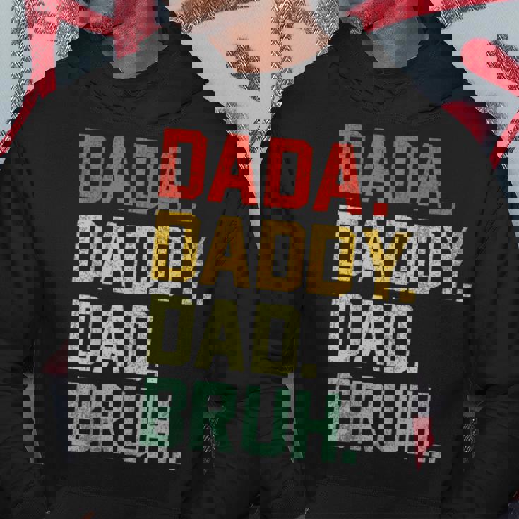 Dada Daddy Dad Bruh Retro Vintage Fathers Day 2024 Hoodie Funny Gifts