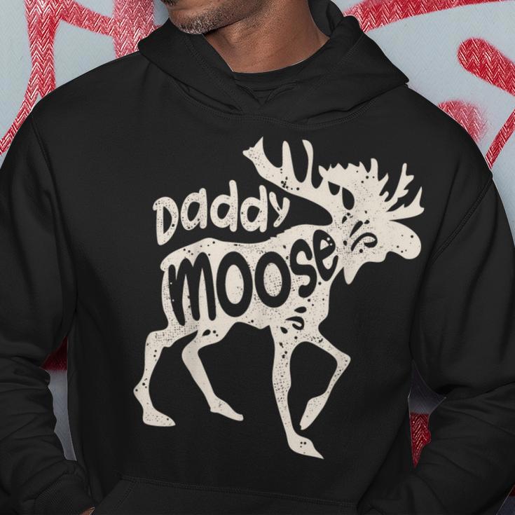 Daddy Moose Fathers Day Dad Papa Family Matching Vintage Hoodie Unique Gifts