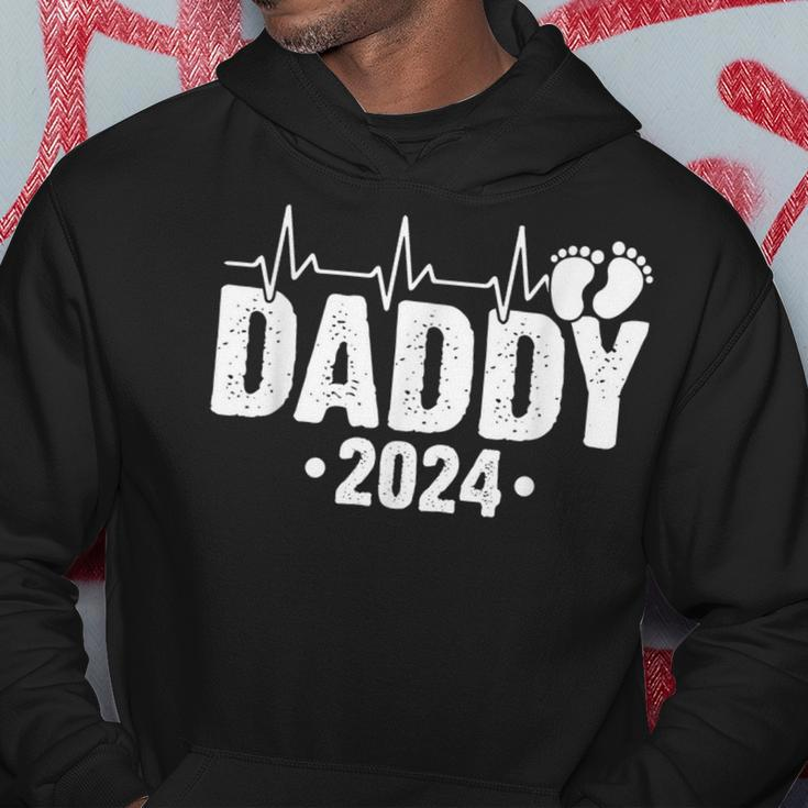 Daddy To Be New Dad First Time Daddy Heartbeat Daddy 2024 Hoodie Unique Gifts