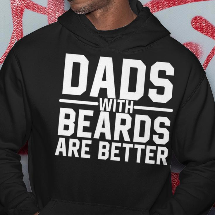 Dads With Beards Are Better Manly Facial Hair Humor Hoodie Unique Gifts