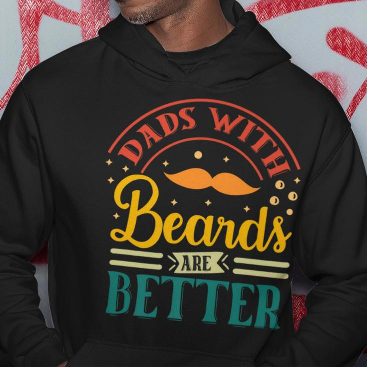 Dads With Beards Are Better Vintage Father's Day Joke Hoodie Unique Gifts