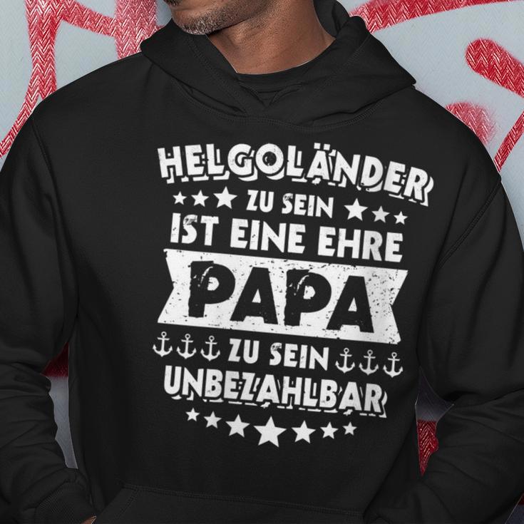 Damen Helgoländer Papa Sprüche Geburt Nordsee Helgoland Mit-Ausschnitt Kapuzenpullover Lustige Geschenke