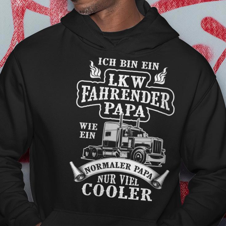 Damen Lkw Fahrender Papa Wie Ein Normaler Papa Nuriel Cooler Mit-Ausschnitt Kapuzenpullover Lustige Geschenke