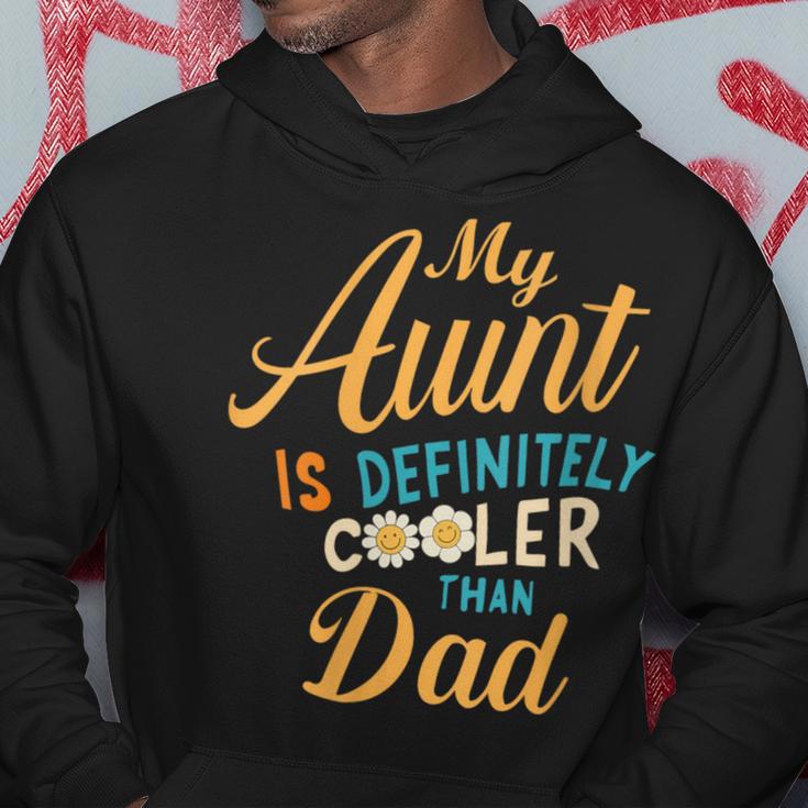 Damen Meine Tante Ist Definitiv Cooler Als Meine Papa- Mit-Ausschnitt Kapuzenpullover Lustige Geschenke