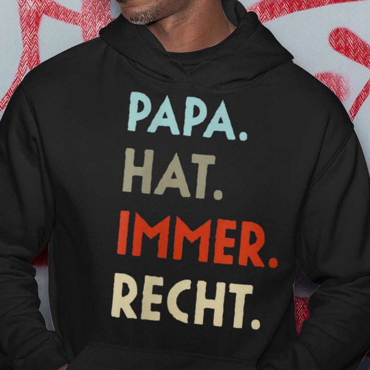 Damen Papa Hat Immer Recht Lustige Idee Zumatertag Mit-Ausschnitt Kapuzenpullover Lustige Geschenke